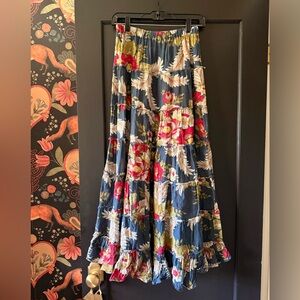 Ralph Lauren Denim & Supply Maxi Skirt Blue Floral Long Boho Long Size XS